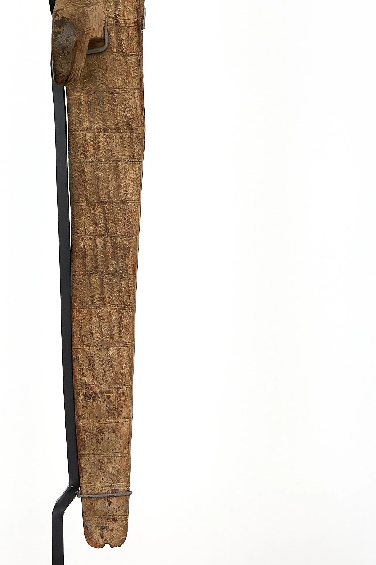 Early 20th Century Dogon Carved Wood Crocodile Granary Lock — FORM